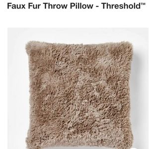 Threshold faux fur accent pillow